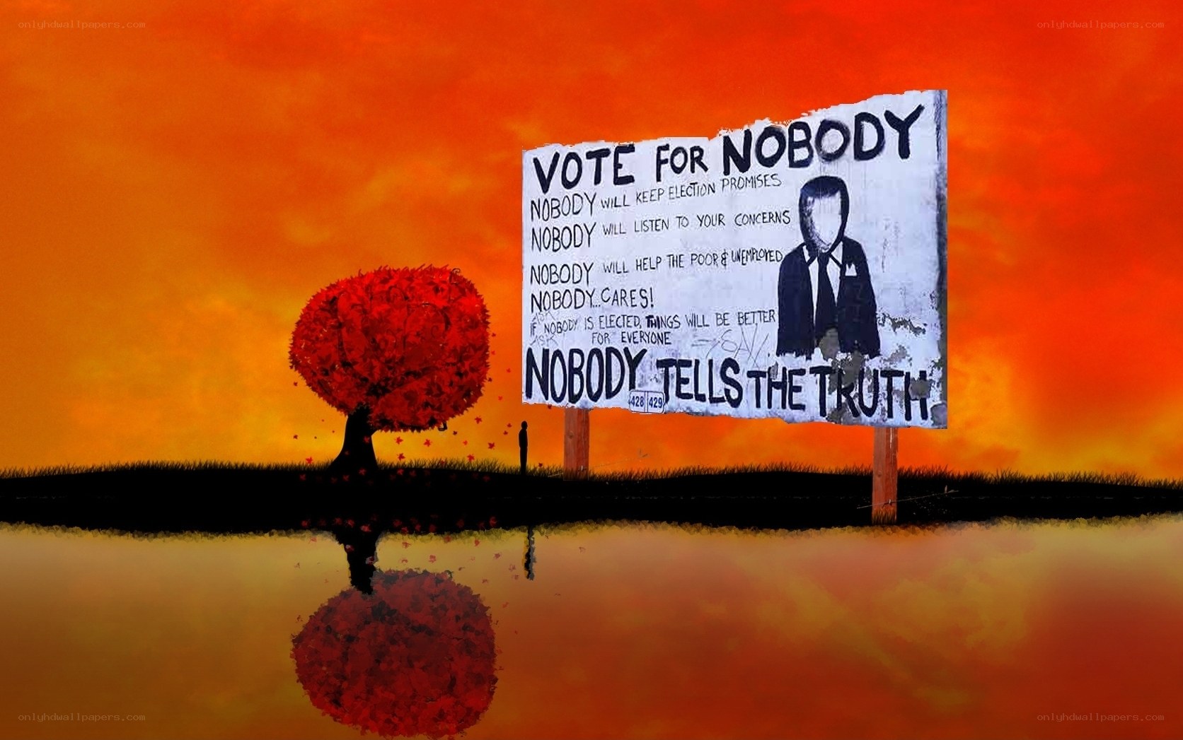Vote For Nobody protest sign
