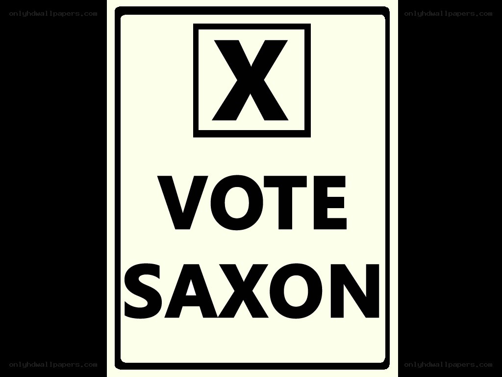 Vote Saxon sign