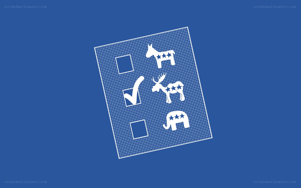 voting ballot with party symbols