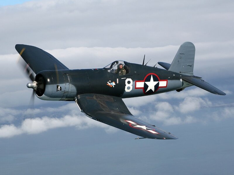 Vought F4u Corsair — Gray, Dynamic, Photograph, Pilot