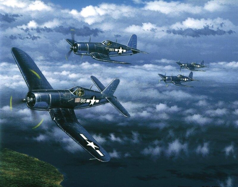 Vought F4u Corsair Planes — Blue