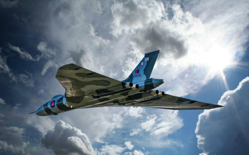 Vulcan Bomber Aircraft — Blue, Dramatic