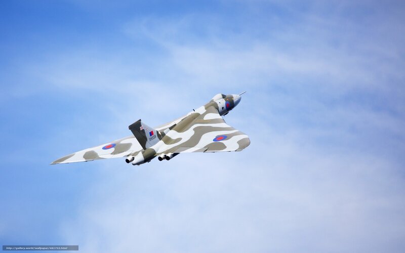 Vulcan Bomber Aircraft — Blue, Serene
