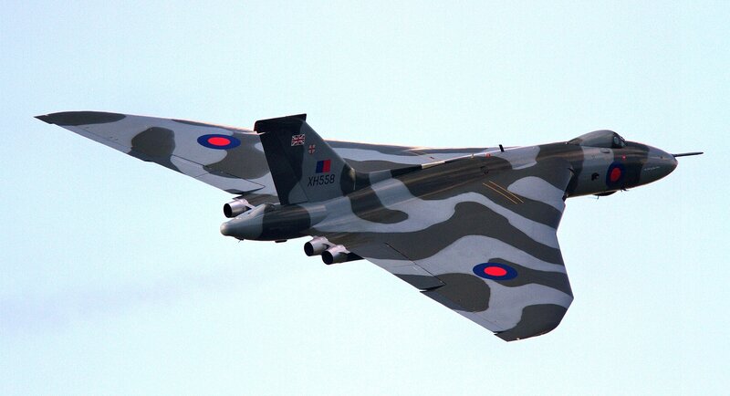 Vulcan Bomber Aircraft — Gray, Aerial, Afternoon