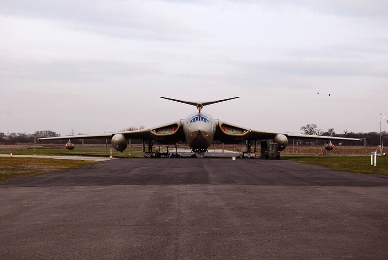 Vulcan Bomber Aircraft — Gray, Calm, Morning
