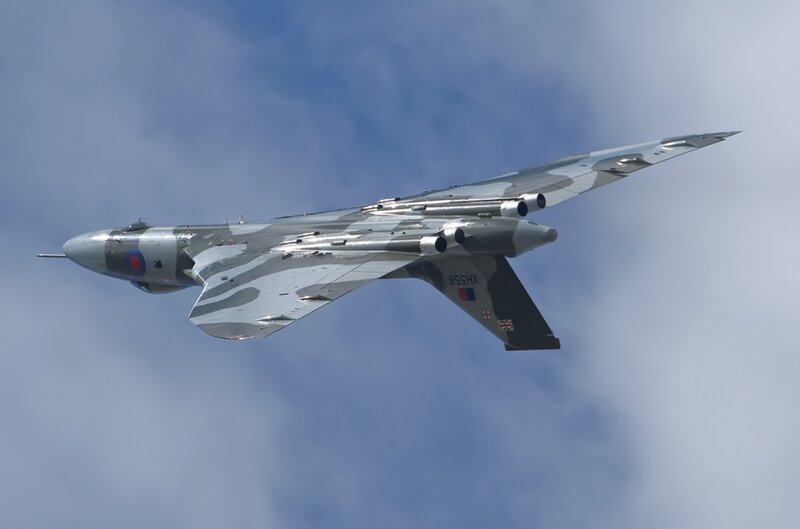 Vulcan Bomber Aircraft — Gray, Dynamic, Afternoon, Photograph