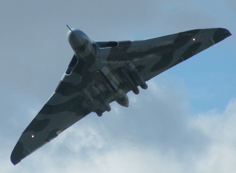 Vulcan bomber in flight