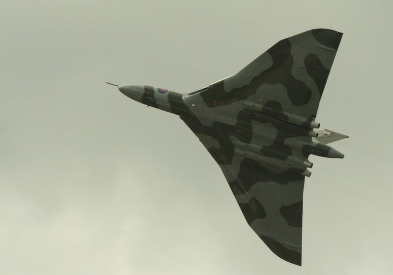 Vulcan bomber in flight
