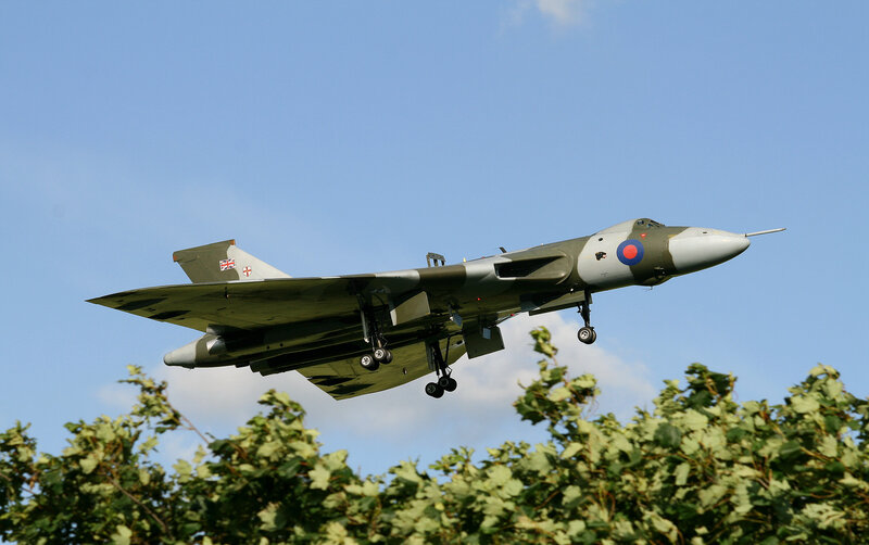 Vulcan bomber in flight