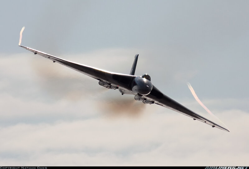 Vulcan Bomber in Flight — Gray