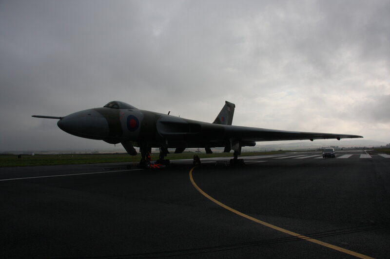 Vulcan bomber on airfield