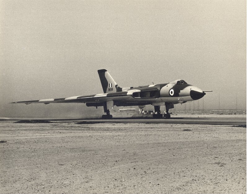 Vulcan bomber on runway