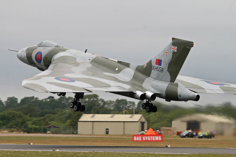 Vulcan bomber taking off