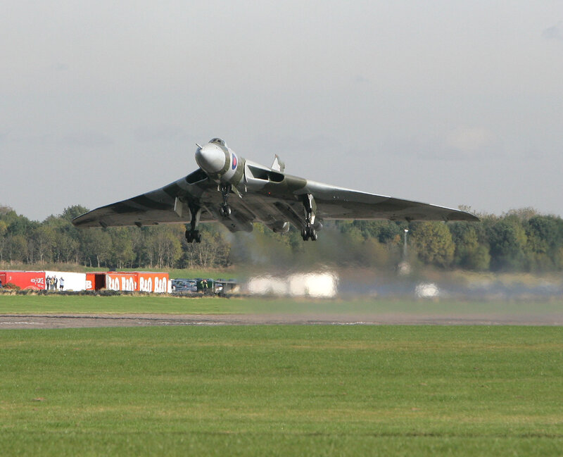 Vulcan bomber taking off