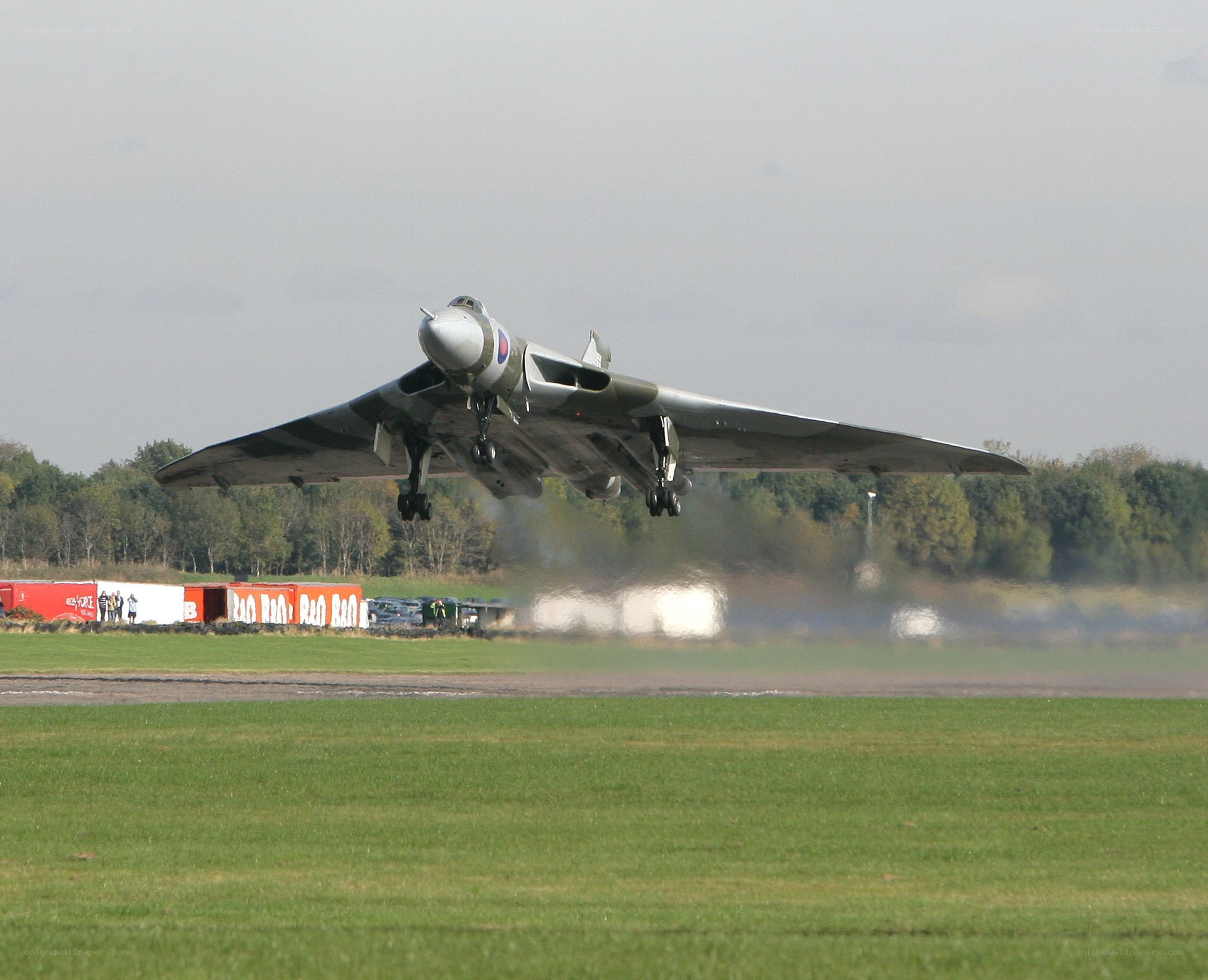 Vulcan bomber taking off