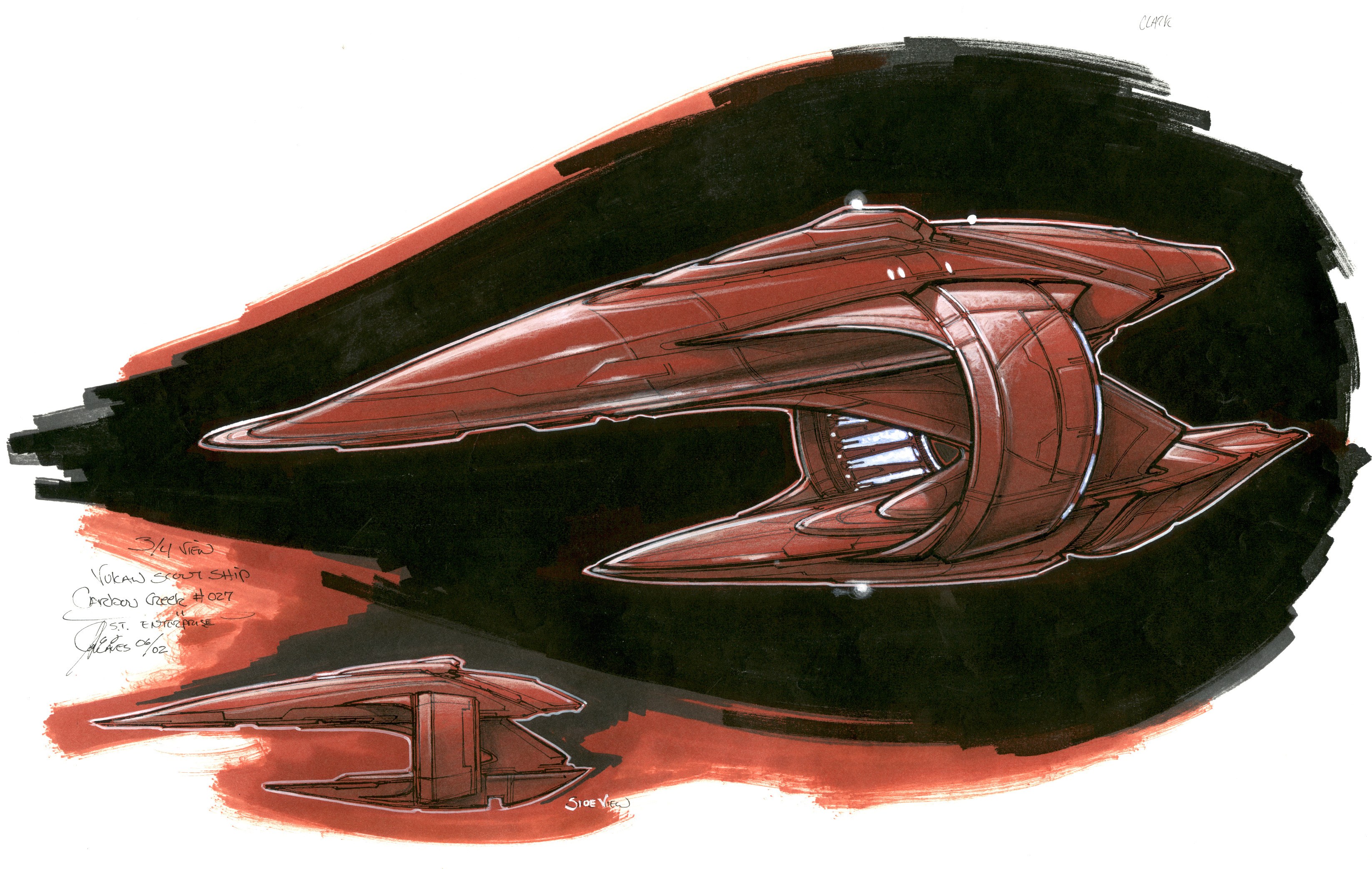 Vulcan scout ship concept art