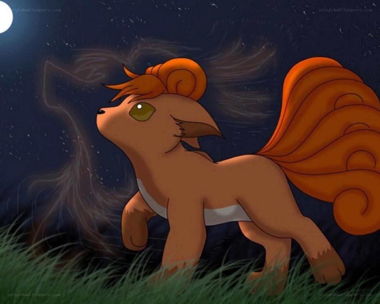 Vulpix under the moonlight