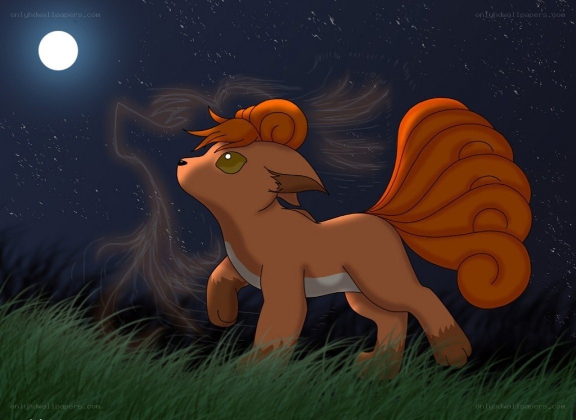 Vulpix under the moonlight