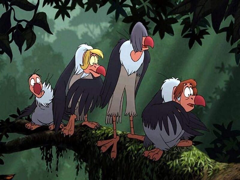 Vultures on a Branch — Green
