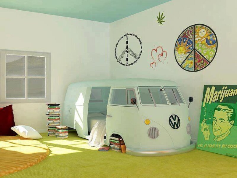 VW Bus Bed in Room