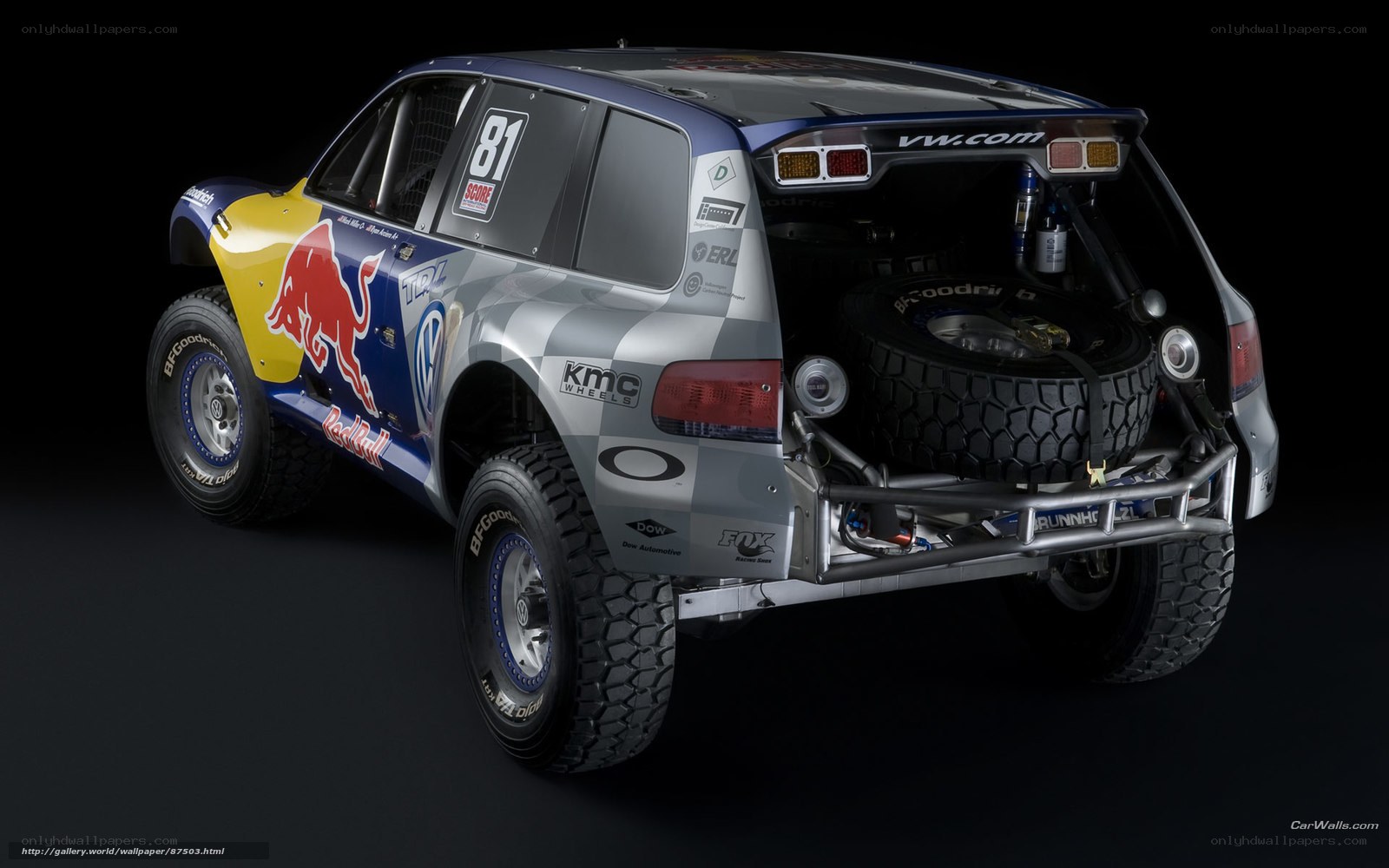 VW race car rear view