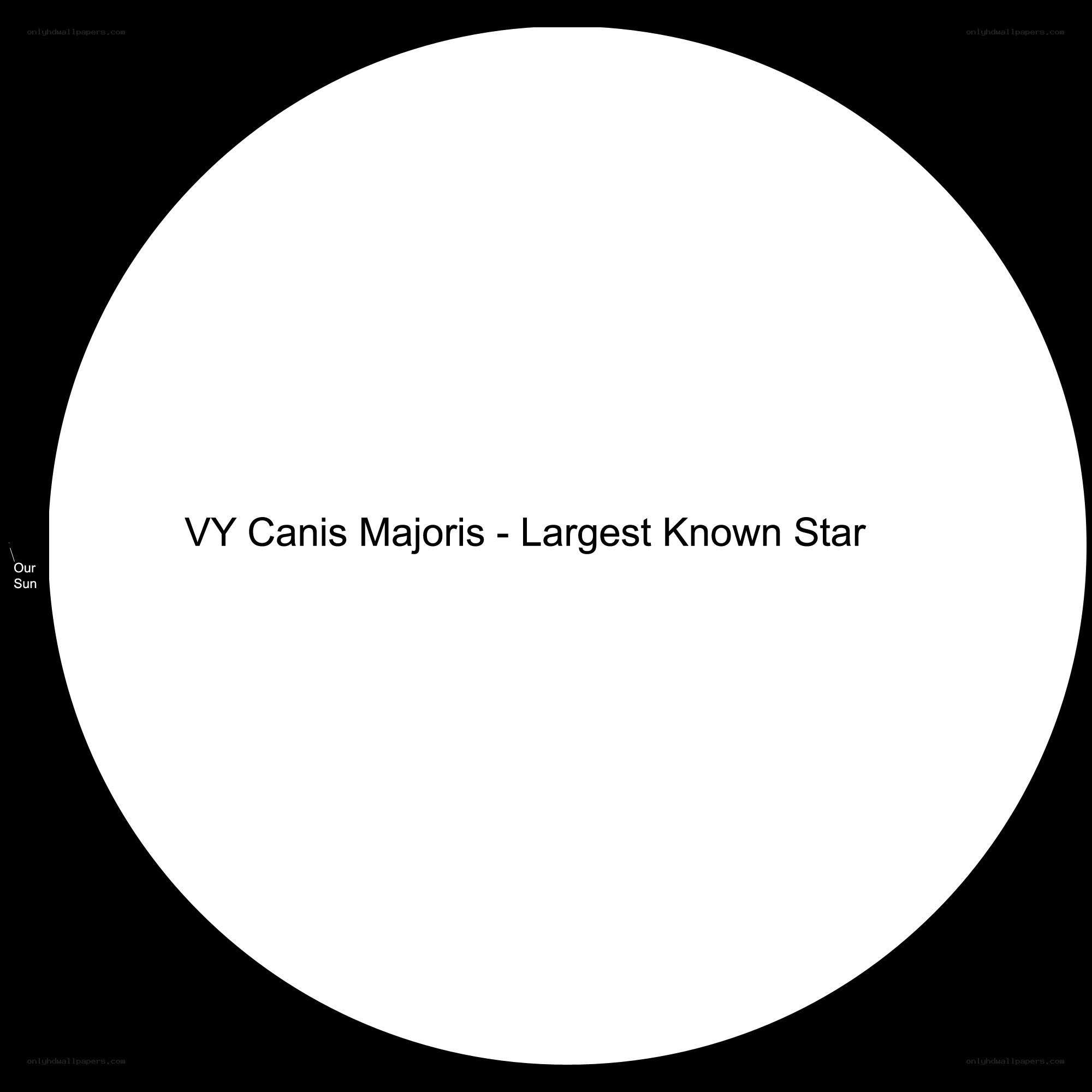 VY Canis Majoris star size