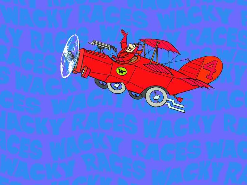 Wacky Races Character in Plane
