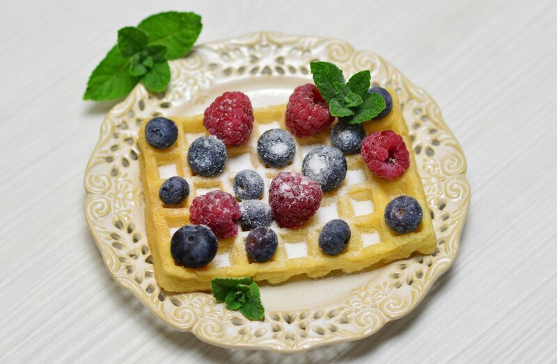 Waffle with Berries — Yellow