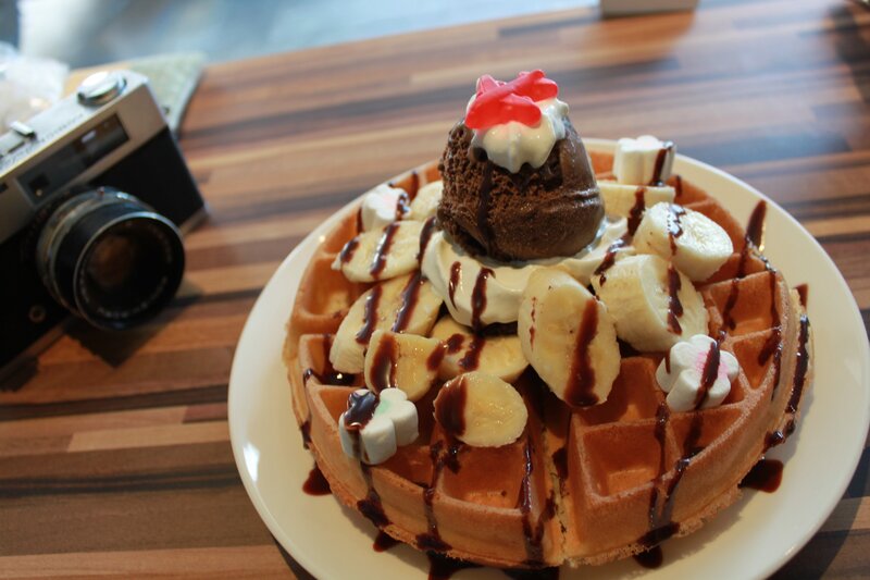 Waffle with Ice Cream — Brown, Appetizing, Afternoon