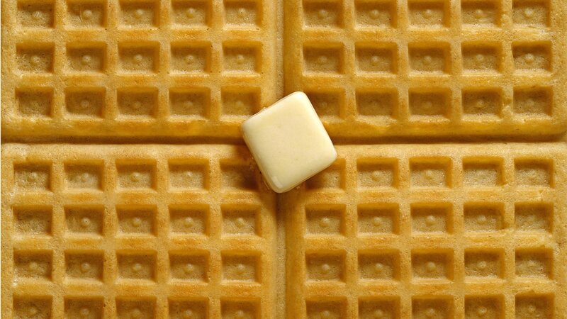 waffles with butter
