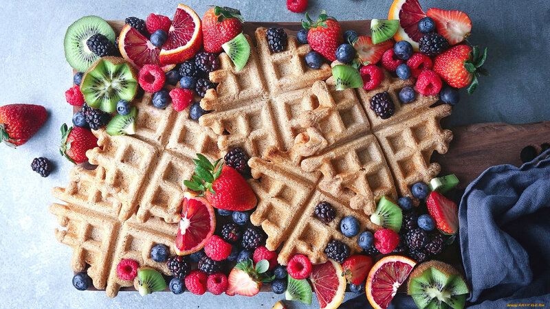 Waffles with Fruit