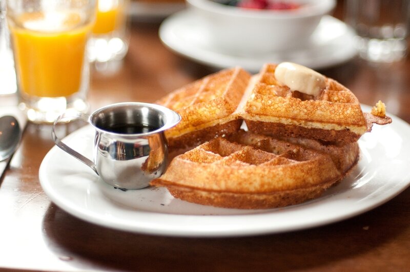 Waffles with Syrup — Brown