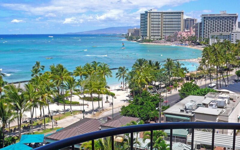Waikiki Beach view from balcony