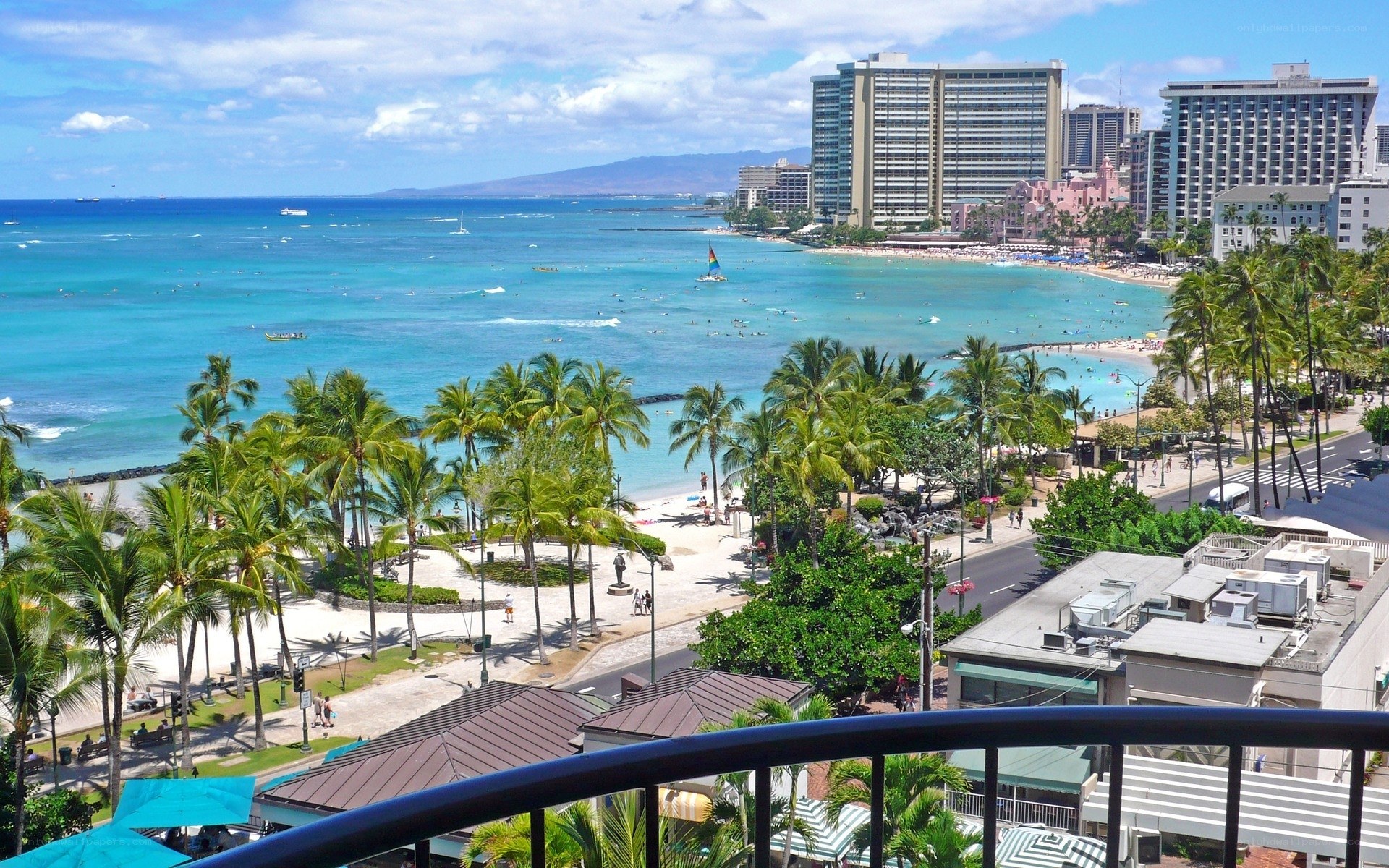 Waikiki Beach view from balcony