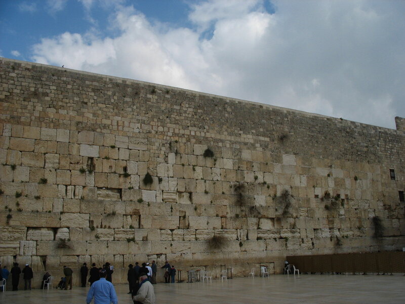 Wailing Wall prayer scene