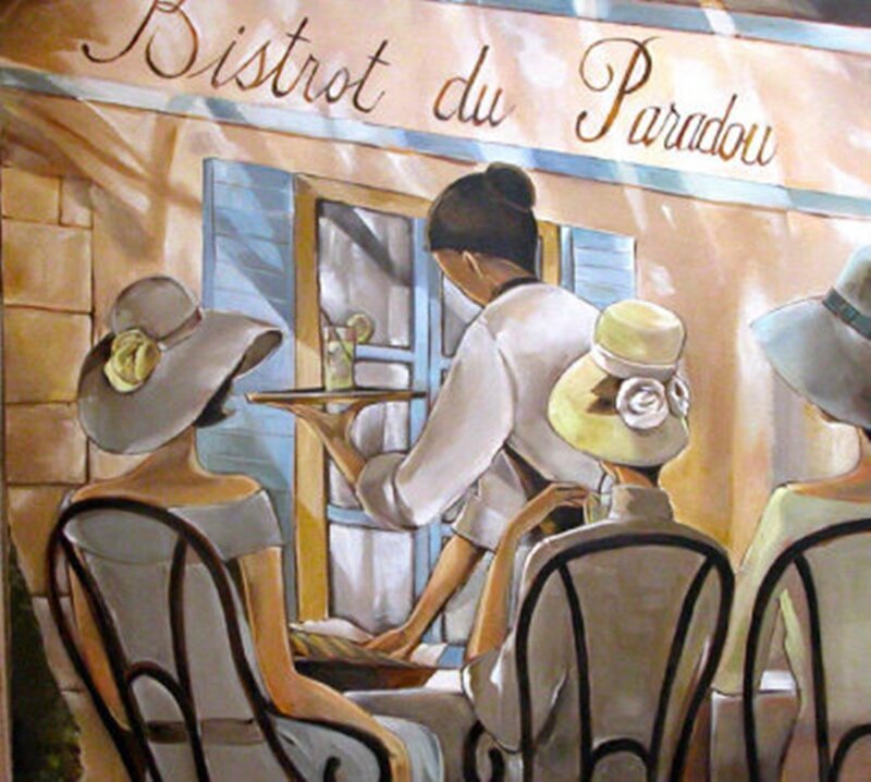 Waiter Serving Customers