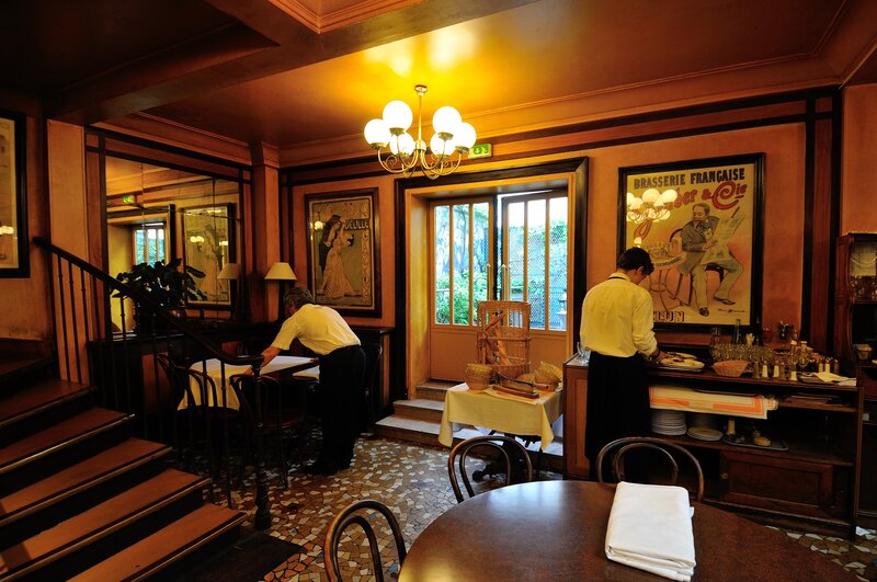 Waiters in a French brasserie