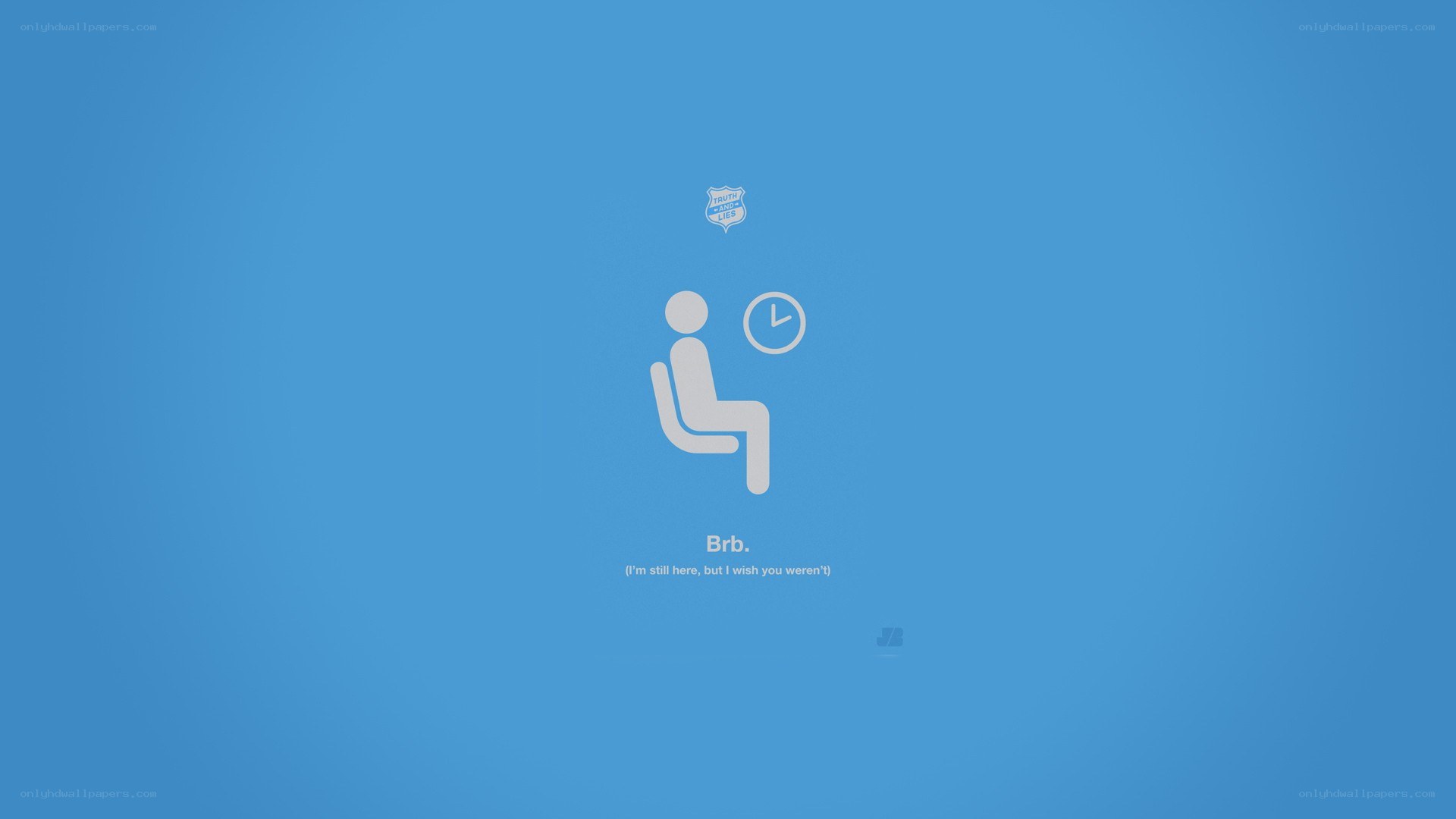 Waiting screen with text