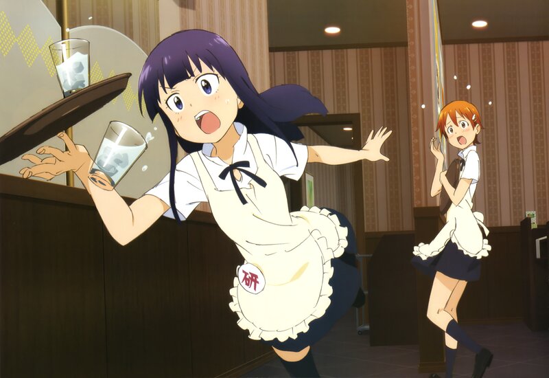 Waitress in a panic