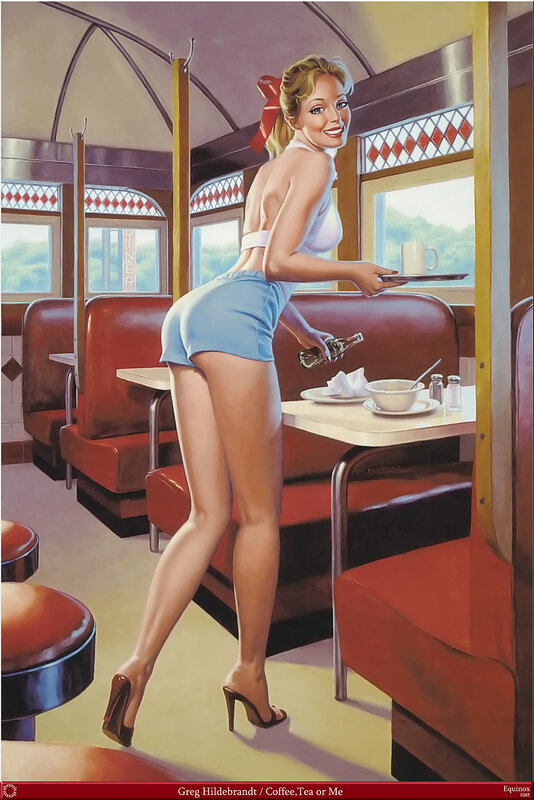 Waitress in Diner — Red