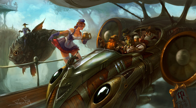Waitress Serving Dwarves