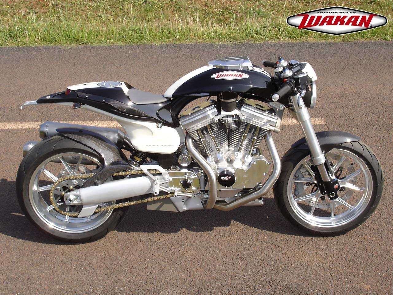 Wakan motorcycle on asphalt