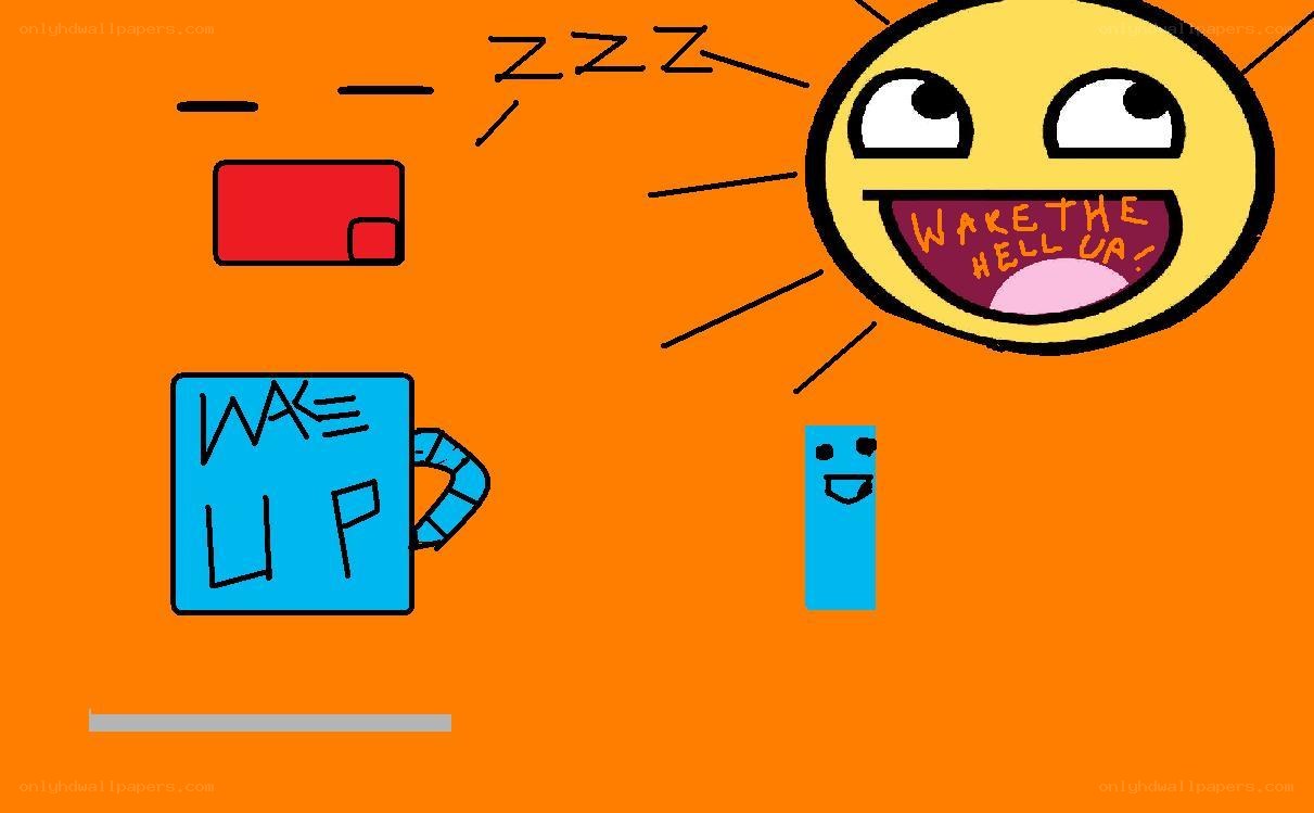 Wake up meme illustration