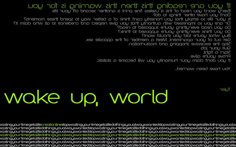wake up world