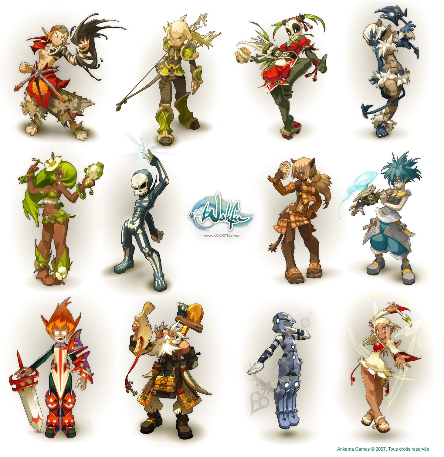 Wakfu character art collection