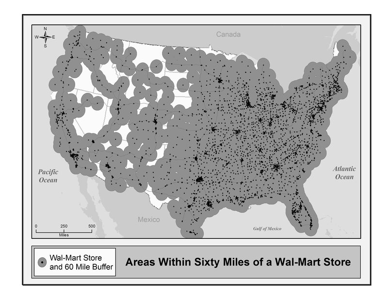 Wal-Mart Store Coverage Map