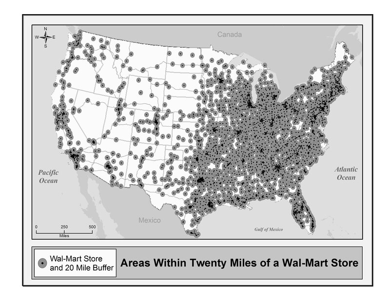 Wal-Mart Store Coverage Map
