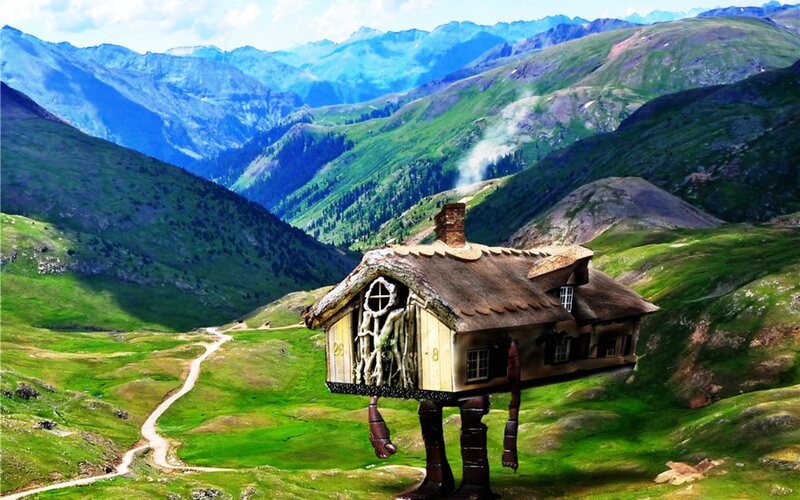 Walking House in Mountains