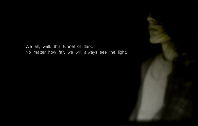 walking through darkness
