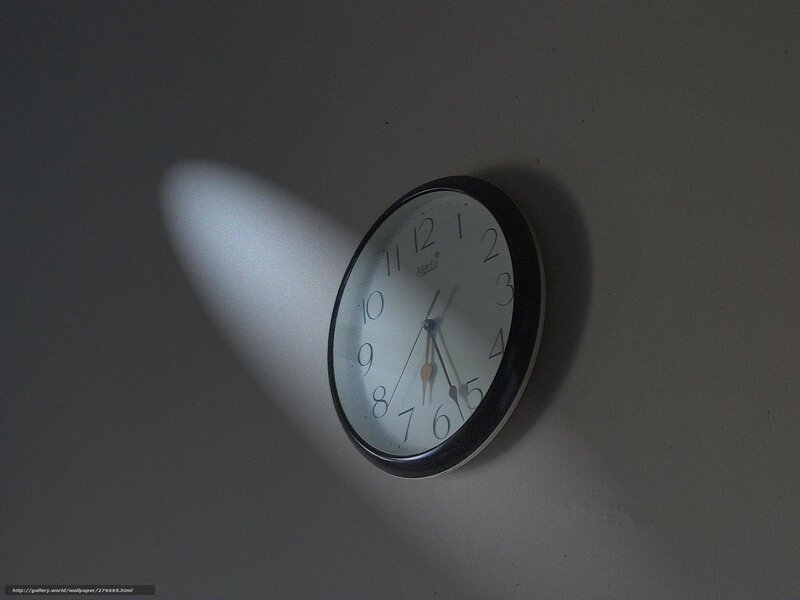 wall clock in spotlight